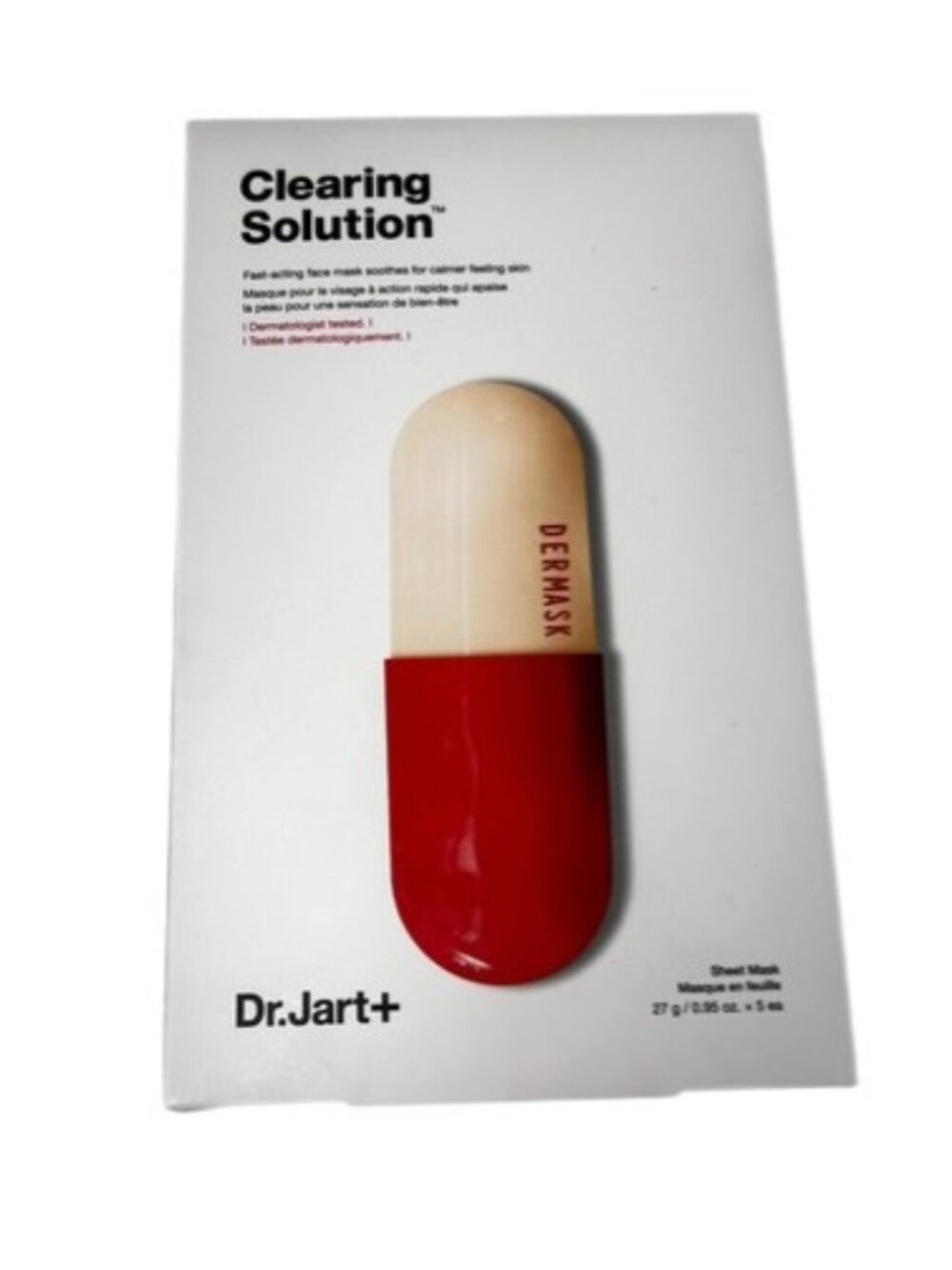 Dr.Jart+ Dermask Micro Jet Clearing Solution Sheet Mask 5 pack New in Box